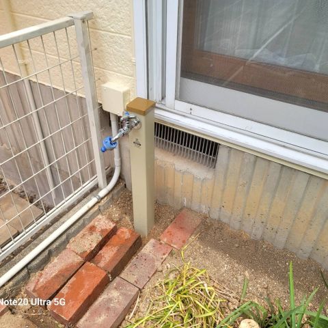 「かがまず使えるって、こんなにラクだったんですね」 地中散水栓から立水栓への交換工事｜毎日の水やりがもっと楽しく アイキャッチ画像